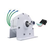 YIGECHENXIN Générateur À Aimant Permanent sans Engrenage 3 Phases 600W 350 TR/Min, avec Contrôleur 12V 24V 48V, Générateur/Moteur Alternateur sans Balais pour Production Hydroélectrique/Éolienne,24v