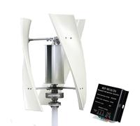 YIGECHENXIN Générateur d'éolienne à Rotation silencieuse à 3 pales 2500W 12V 24V 48V, Vitesse du Vent nominale de 12 m/s pour Moulin à Vent, Maison, Ferme (Blanc),12v