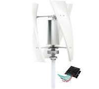 YIGECHENXIN Générateur d'éolienne Verticale à 3 pales de 3000W, AC 12V 24V 48V 220V, éolienne d'urgence pour Camping, adaptée pour Le Camping et Les Rues avec contrôleur MPPT,12V