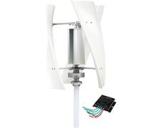 YIGECHENXIN Kit Générateur D'éolienne sans Bruit 1800W, Générateur D'énergie Éolienne Vertical À 3 Pales 12V 24V 48V 220V avec Contrôleur, pour La Maison, Les Bateaux, L'éclairage Public,48v