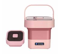 YIGECHENXIN Machine à Laver à écran Tactile à Faible Bruit, avec Tuyau de vidange caché 10L Petite Machine à Laver Pliable 3 Modes de Nettoyage adaptés aux Voyages de Camping,Rose