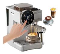 YIGECHENXIN Machine de café à Expresso Commerciale 220V avec Fonction de contrôle de la température 1350W Home Coffee Gain Machine 20 Niveaux de broyage Fin Peut Faire du Latte, café glacé