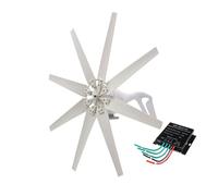 YIGECHENXIN Nouveau modèle Générateur d'éolienne 5000W, Kit d'éolienne 12V 24V 48V, Générateur d'éolienne à 8 Lames avec contrôleur MPPT, Convient à la Maison, à la Ferme, aux RV, aux Bateaux,220V