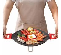 YIGECHENXIN Plaque de Barbecue antiadhésive 220 V sans fumée Portable résistante aux Hautes températures Machine à Frire multifonctionnelle d'intérieur Domestique, Facile à Nettoyer (36 cm),30cm