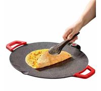 YIGECHENXIN Plaque de Cuisson électrique antiadhésive 800 W avec contrôle de température 40 cm multifonctionnelle pour Barbecue d'intérieur avec trépied en métal,40cm