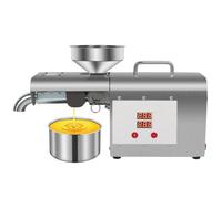 YIGECHENXIN Presse à Huile Commerciale Intelligente 220 V, contrôle de température, 1 000 W/1 250 W, en Acier Inoxydable amélioré, avec écran LCD, Double pressage à Chaud et à Froid,1000w