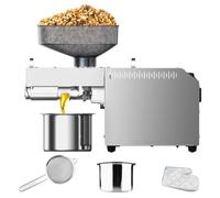 YIGECHENXIN Presse à l'huile de Bureau, avec écran LCD Petite Machine Automatique à Huile de Cuisine Multifonction à Plusieurs fonctionnalités en Acier Inoxydable Facile à Nettoyer (220 V / 750W)