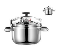 YIGECHENXIN Pression en Alliage d'aluminium Robuste, marmite de Cuisson antidéflagrante en Aluminium Robuste, Fond Multicouche Composite adapté à la cuisinière à gaz,22cm