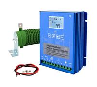 YIGECHENXIN Système Hybride éolien et Solaire 12000W avec écran LCD, contrôleur de Charge MPPT 12V 24V, régulateur Automatique pour Usage Domestique, générateur éolien (Bleu),220v