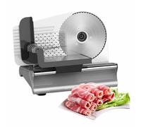 YIGECHENXIN Trancheuse de Cuisine électrique Commerciale 200 W Trancheuse à Viande de bœuf et de Mouton Domestique en Acier Inoxydable Compacte et Facile à Ranger Convient aux Restaurants, hôtels