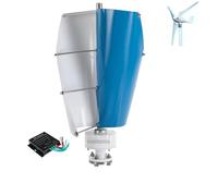 YIGECHENXIN Turbine Éolienne Verticale, Générateur D'énergie Éolienne De Toit 12V 24V 48V 500W, Éolienne À 2 Pales avec Contrôleur MPPT, Adaptée pour L'éclairage De Cour/Route,48v