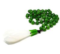 yigedan Collier avec pendentif en forme de fleur de magnolia en jade vert naturel, Jade, Jade
