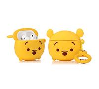 YIGEYI Airpods Étui en Silicone Compatible avec Les Airpods 1 et 2 Case Couverture de Dessin Animé 3D Mignon Drôle [Série Légère D'anime DSN Avatar] (Cute Winnie)
