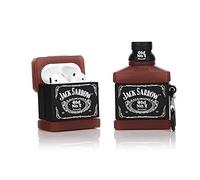 YIGEYI Airpods Étui en Silicone Compatible avec Les Airpods 1 et 2 Case Couverture de Dessin Animé 3D Mignon Drôle [Série de Bière de Vin] (Jack)