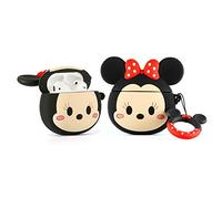 YIGEYI Airpods Étui en Silicone Compatible avec Les Airpods 1 et 2 Case Couverture de Dessin Animé 3D Mignon Drôle [Série Légère D'anime DSN Avatar] (Minnie Face)