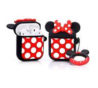 YIGEYI Airpods Étui en Silicone Compatible avec Les Airpods 1 et 2 Case Couverture de Dessin Animé 3D Mignon Drôle [Série Légère D'anime DSN] (Minnie)