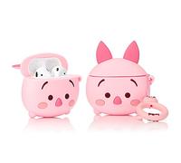 YIGEYI Airpods Étui en Silicone Compatible avec Les Airpods 1 et 2 Case Couverture de Dessin Animé 3D Mignon Drôle [Série Légère D'anime DSN Avatar] (Cute Piglet)