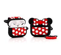 YIGEYI Airpods Pro Étui en Silicone Compatible avec Les Airpods Pro Case Couverture de Dessin Animé 3D Mignon Drôle [Série Légère D'anime DSN] (Minnie)
