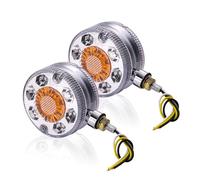 YiGia Double Face Feux Remorque Led Rond 12V 24V Feux de position latéraux Rouge et Jaune et Rouge et Blanc Camion Feu Stop Arrière Étanche Clignotants Indicateur