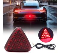 YiGia Feu arrière de voiture 10-15V Feu de freinage d'attelage 21 LED Couvercle d'attelage triangulaire Feux de brouillard arrière pour remorque de voiture, camion, RV SUV, Lentille rouge