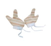 YIGZYCN 1 paire de protège-mains réglables pour bébé pour se casser les doigts en coton confortable lavable en machine anti-mastication gants bébé, Double doigt bleu, L