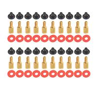YIGZYCN 20 vis + 20 cartes mères + 20 rondelles 6,5 mm 6-32-M3 pour carte mère d'ordinateur doré + rondelles de vis argentées