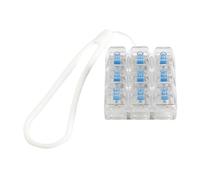 YIGZYCN 9 touches LED porte-clés interrupteur testeur avec cordon en silicone avec rétroaction tactile soulagement du stress pour adultes