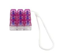 YIGZYCN 9 touches LED porte-clés interrupteur testeur avec cordon en silicone avec rétroaction tactile soulagement du stress pour adultes