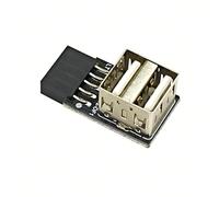 YIGZYCN Adaptateur de panneau avant USB 9 broches vers USB 2.0 femelle pour carte mère d'ordinateur, carte d'extension interne, gestion des câbles de bureau