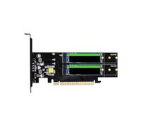 YIGZYCN Adaptateur d'extension PCIe X16 NVMe à quatre baies prenant en charge le transfert de données à vitesse rapide 22110 64GT/s Carte d'extension
