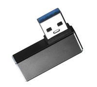YIGZYCN Adaptateur d'extension USB 3.0 à angle droit mâle vers femelle - Taux de transfert de données rapide jusqu'à 5 Gbit/s - Noir