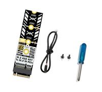 YIGZYCN Adaptateur Plug and Play A+E vers M avec accessoires pour carte vers fente NVMe pour extension flexible A+E vers M adaptateur