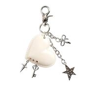 YIGZYCN Adorable porte-clés en forme de cœur en acrylique léger pour sac à dos - Accessoire tendance pour un usage quotidien - Cadeau d'anniversaire élégant en forme de cœur et étoile - Décoration