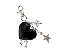 YIGZYCN Adorable porte-clés en forme de cœur en acrylique léger pour sac à dos - Accessoire tendance pour un usage quotidien - Cadeau d'anniversaire élégant en forme de cœur et étoile - Décoration