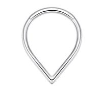 YIGZYCN Anneaux de nez tendance en acier en forme de larme pour septum - Bijoux de piercing hypoallergéniques pour les amateurs de mode