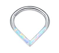 YIGZYCN Anneaux de nez tendance en acier en forme de larme pour septum - Bijoux de piercing hypoallergéniques pour les amateurs de mode