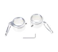 YIGZYCN Anneaux rotatifs en alliage d'aluminium avec matériel en acier inoxydable compatible avec poteaux de 2,3 à 2,6 cm avec roulements