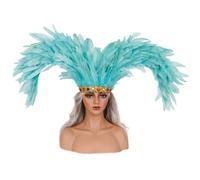 YIGZYCN Bandeau à plumes pour femme, carnaval, fête des années 20, spectacle, concours de beauté, bandeau à plumes pour femme