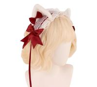 YIGZYCN Bandeaux blancs avec oreilles de chaton pour cosplay, cosplay, fête d'anniversaire