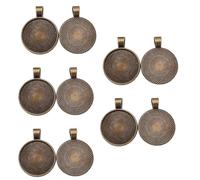 YIGZYCN Base de bijoux ronde de style antique avec construction en alliage de zinc pour colliers, breloques, pendentifs circulaires, One Size, Comme décrit