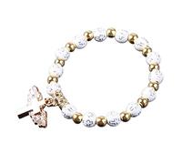 YIGZYCN Bijoux fantaisie - Ange pour croix - Chapelet - Pendentif - Bracelets à breloques - Chapelet catholique personnalisé - Pendentif en forme de croix - Bijoux religieux