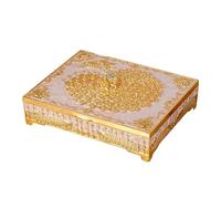 YIGZYCN Boîte à bijoux traditionnelle en alliage de métal avec motif paon - Décoration pour la maison