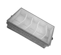 YIGZYCN Boîte à ustensiles empilable avec couvercle amovible, 4 sections et poignée portable pour séparateurs d'organisation d'argenterie