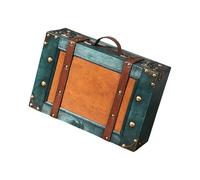 YIGZYCN Boîte de rangement en bois fabriquée à la main avec poignée confortable pour l'organisation de la maison, les voyages, les bagages, boîte de rangement en bois pour la maison