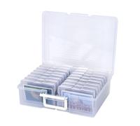 YIGZYCN Boîte de rangement fermée empilable transparente parfaite pour les articles saisonniers, les vêtements ou l'organisation de la maison, boîte de rangement portable pour photos