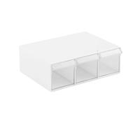 YIGZYCN Boîtes de rangement transparentes pour fichiers, tiroirs de bureau, grande capacité, empilables, organisation, étagère de rangement réglable