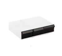 YIGZYCN Boîtes de rangement transparentes pour fichiers, tiroirs de bureau, grande capacité, empilables, organisation, étagère de rangement réglable