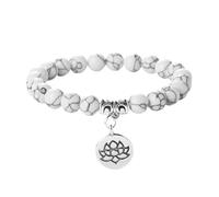 YIGZYCN Bracelet de prière bouddhiste tendance avec pendentif lotus exquis unisexe cordon élastique, One Size, Comme décrit
