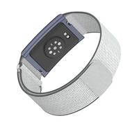 YIGZYCN Bracelet de rechange en polyamide compatible avec les traqueurs de fitness, plan de protection secrète, tissu ventilé et anneau en aluminium, disponible en couleur traditionnelle achromatique