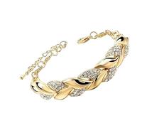 YIGZYCN Bracelet élégant en alliage avec motif de feuilles inspirées de la nature - Réglable - Pour femme, One Size, Comme décrit